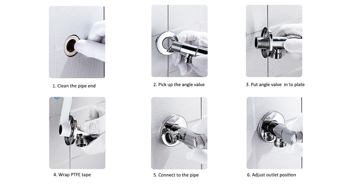 How to install brass angle valves