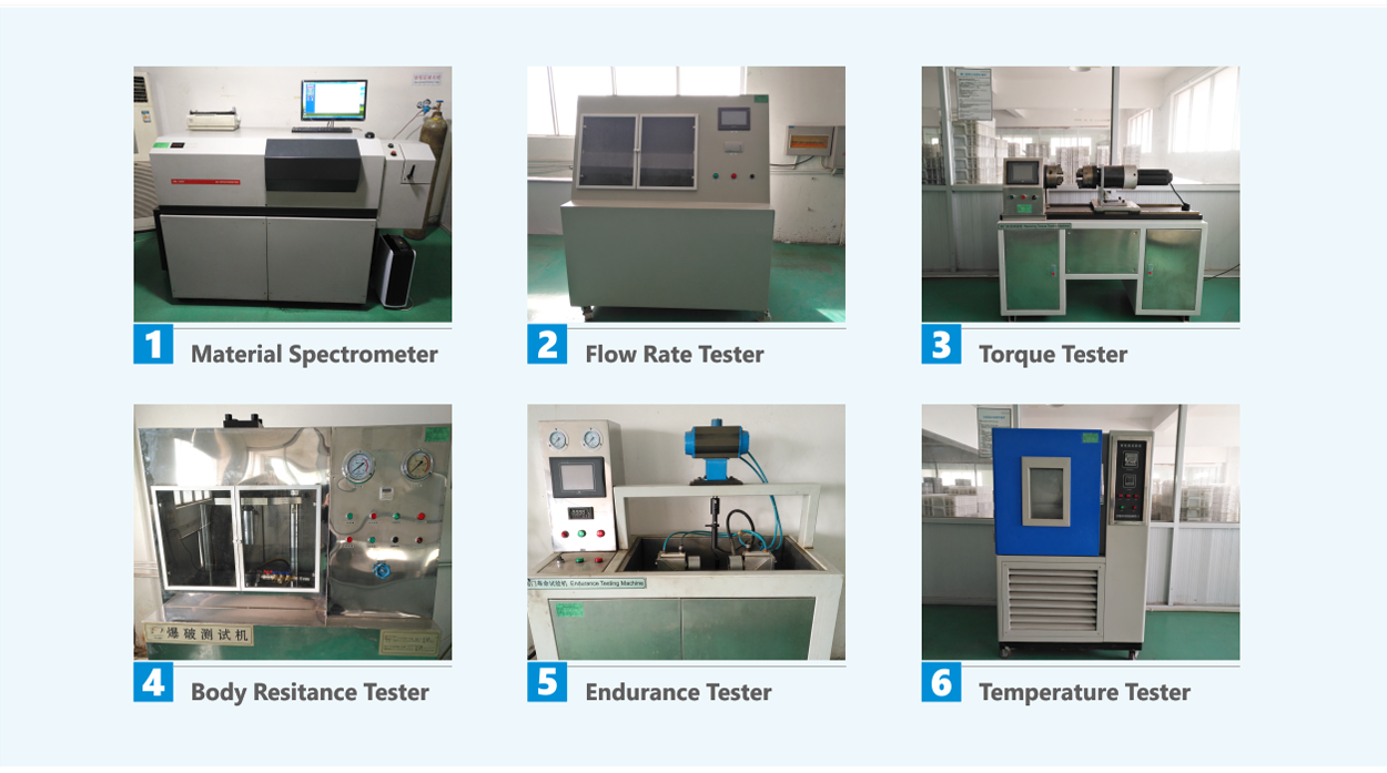 Lab tests for brass ball valves